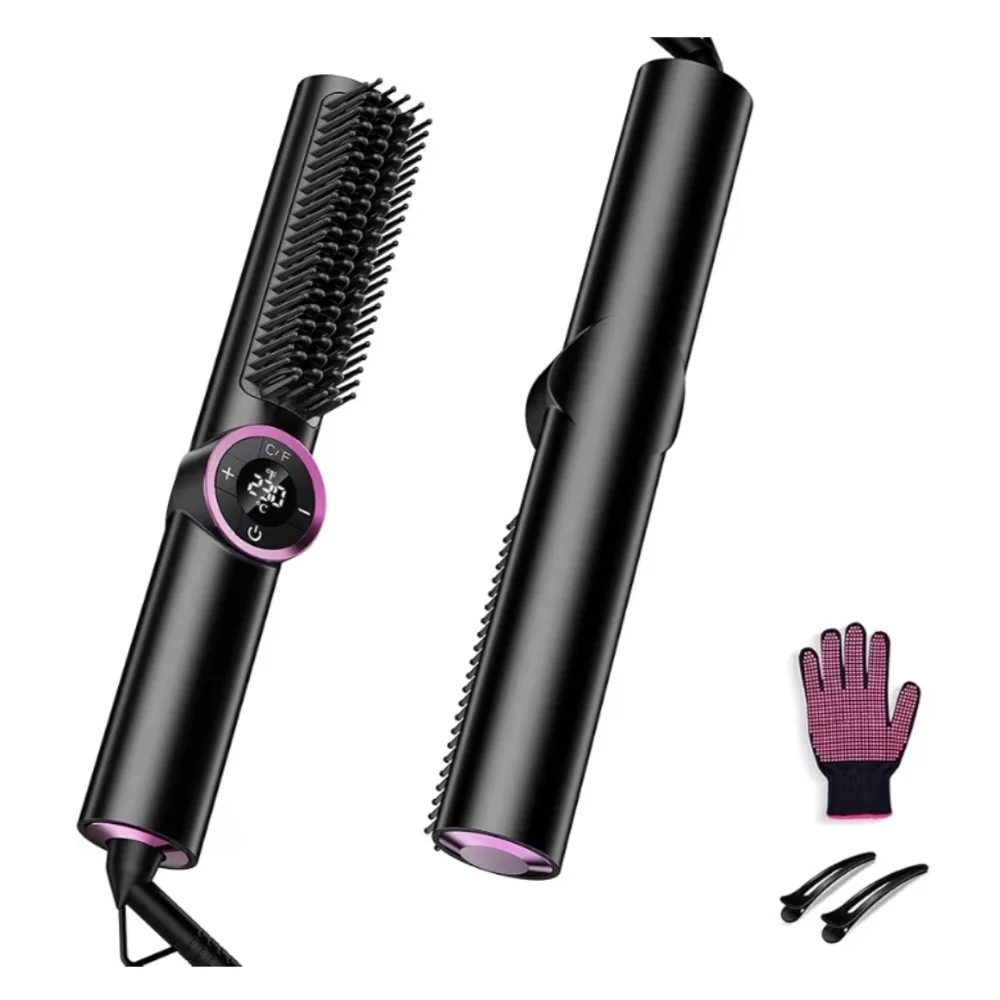 NEW‎ Hair Straightener Brush..15 Temps..LED Display..Dual Voltage